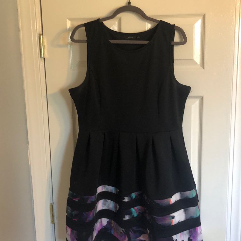 Black dress with floral